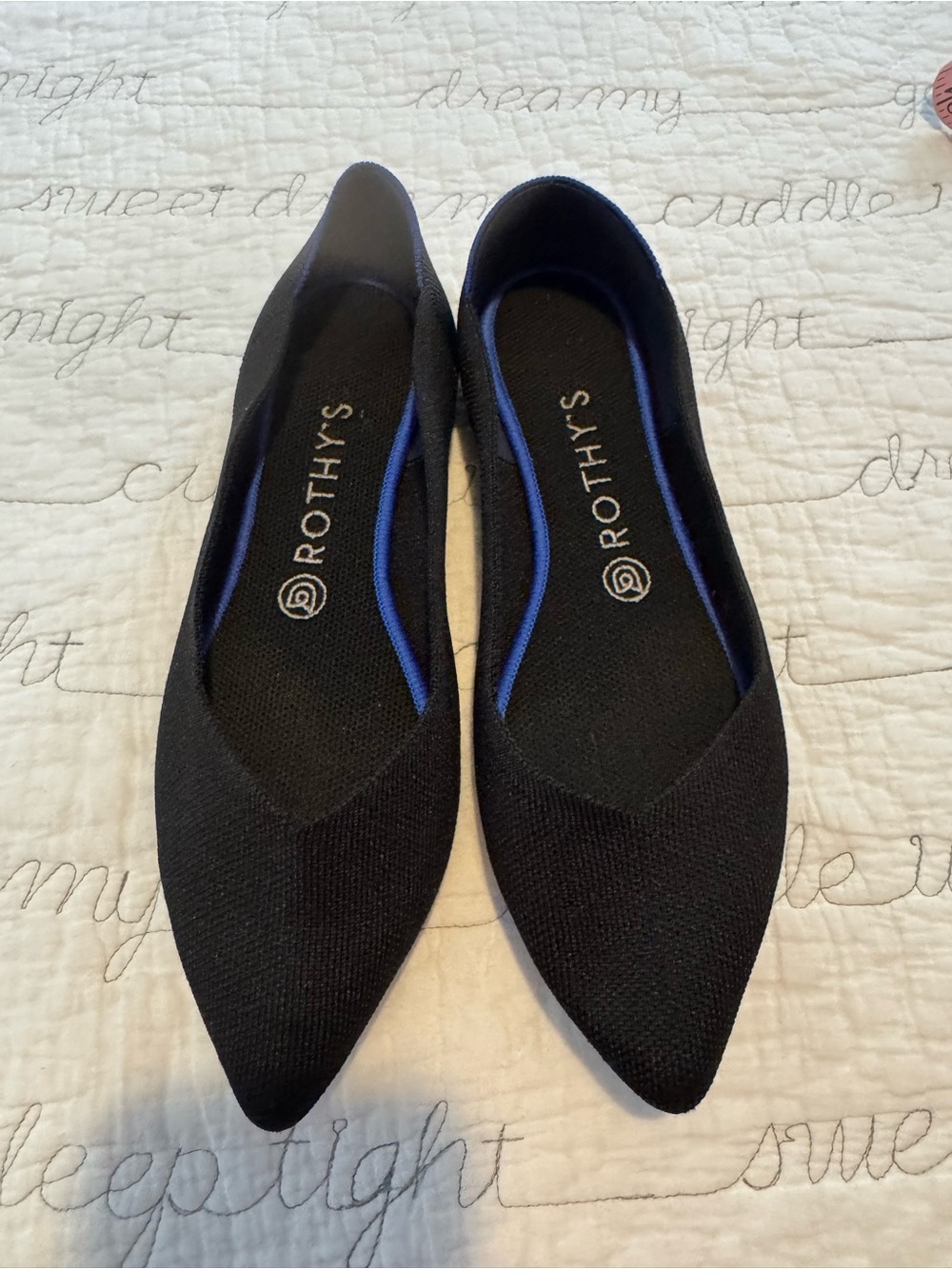 Rothy's The Pointe Black Knit Flats, 8.5 - Picture 2 of 7